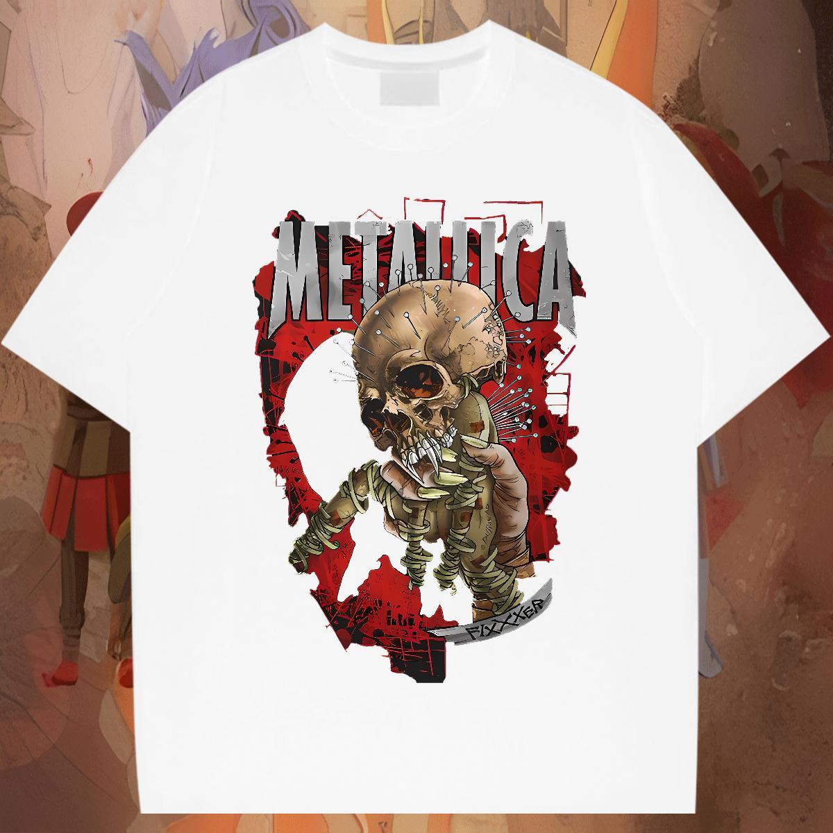 Free Shipping Casual Beach Tshirts skull Crew Neck Breathable 100% Cotton 230g Mens T Shirts Brand White Plus Size Tee Shirt