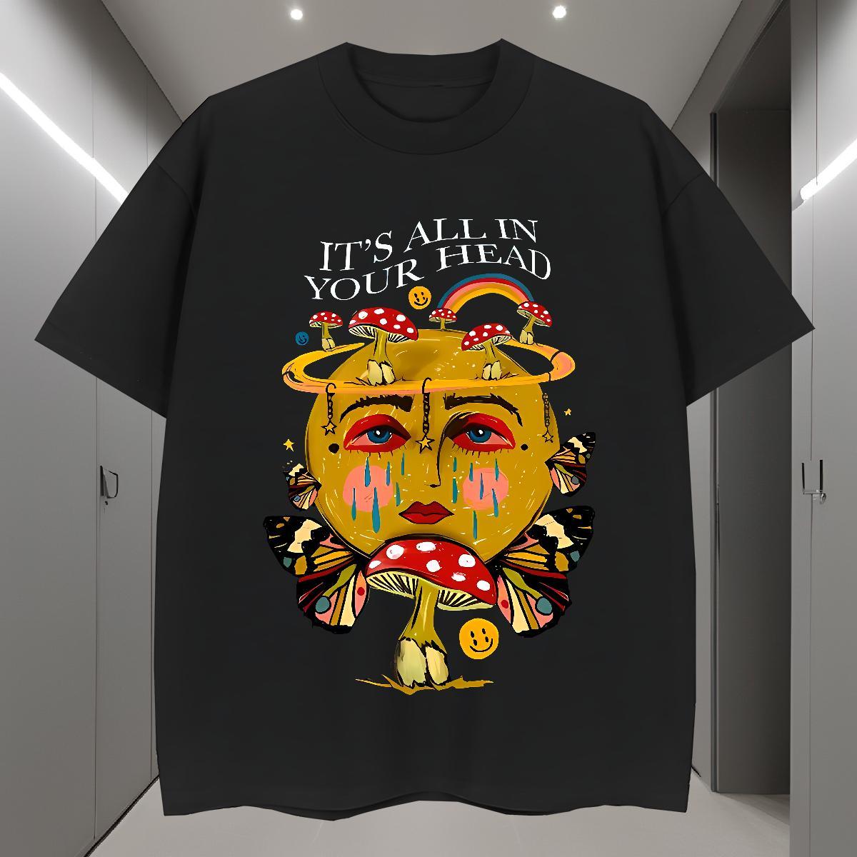 Brand Couples T Shirts 230g 100% Cotton Street Wear rainbow Breathable Short Sleeve T-Shirts for Men Popular DIY Anime Tee Shirt