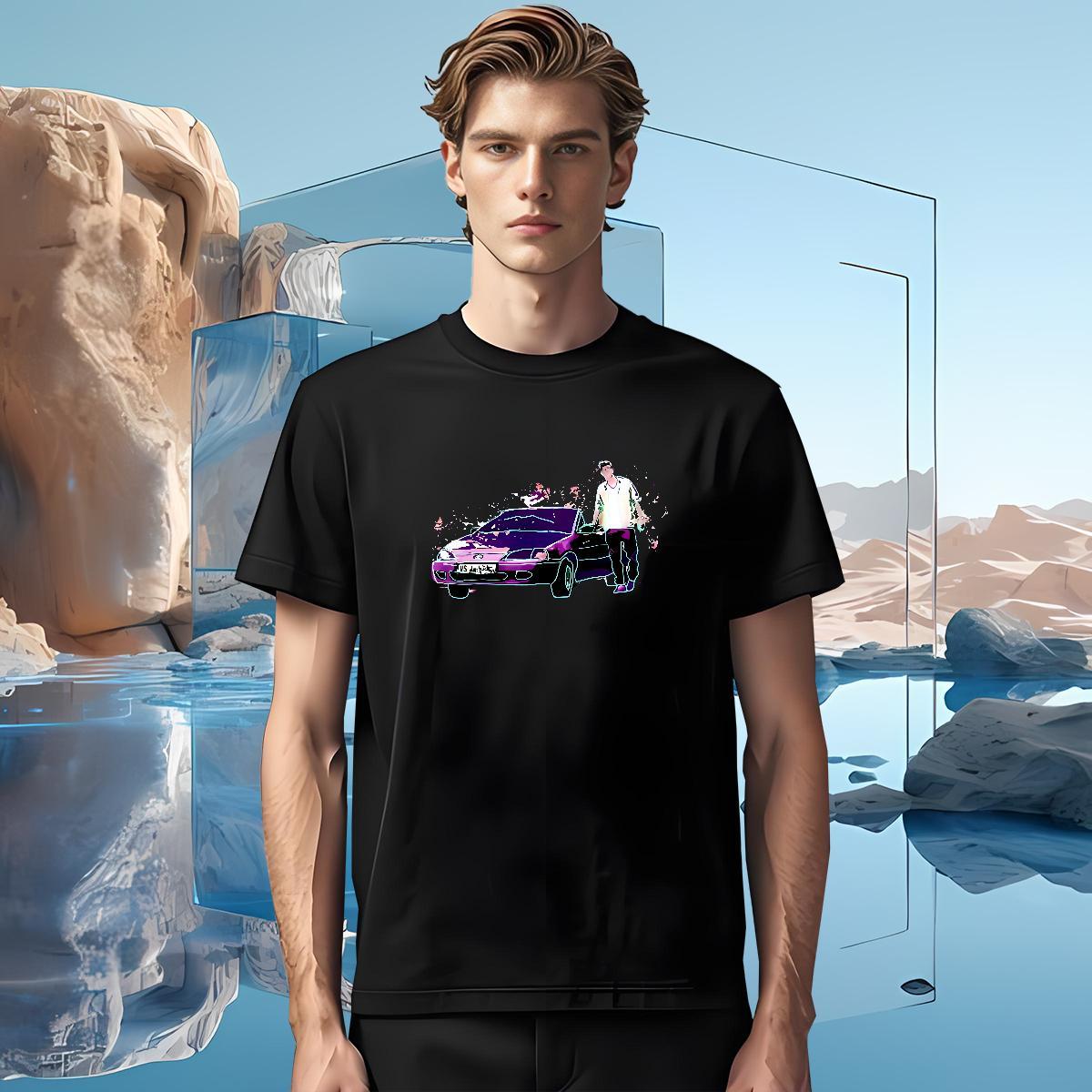 Unisex car Mens T Shirts Outdoor Men Tshirts 230g Pure Cotton Fashion Design Breathable Short Sleeve Custom Printed Tops Shirt
