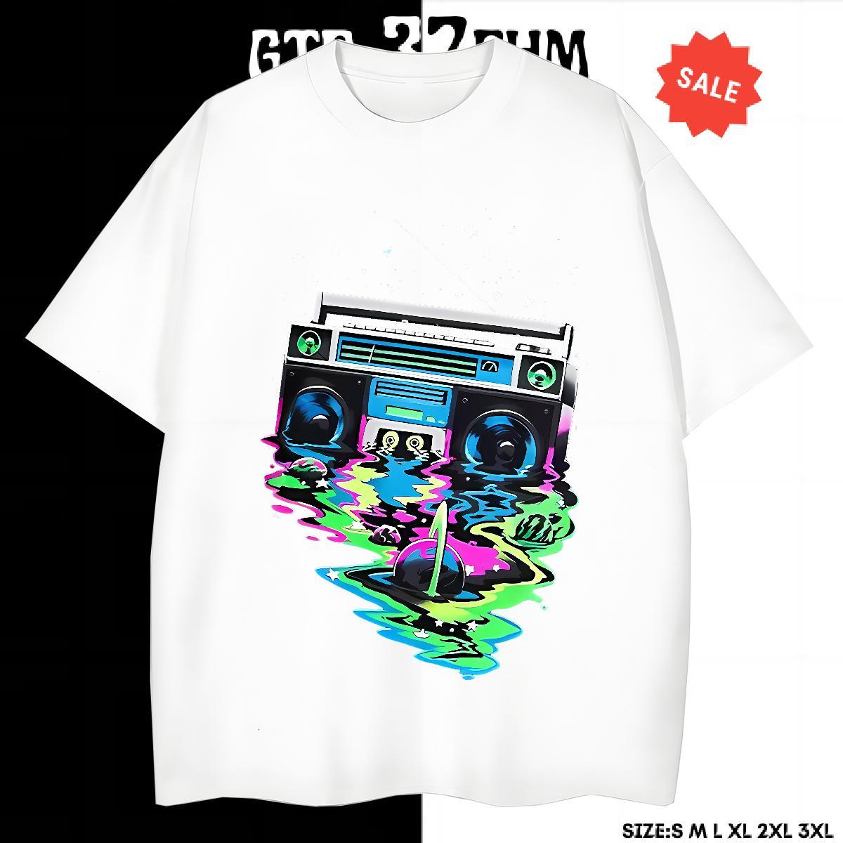 Popular Mens Tshirts Street wear Hip Hop 230g Cotton Custom Print Oversized Short Sleeve Soft radio T shirt Fashion Design Clothings