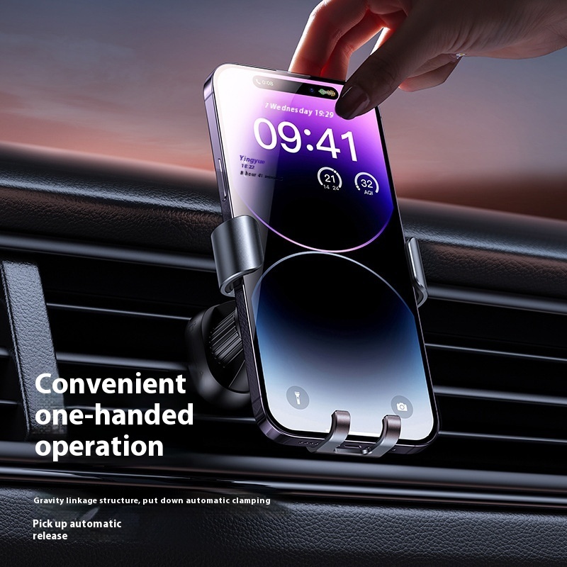 aluminum new alloy mobile phone car air outlet rotatable bracket, automotive supplies navigation bracket