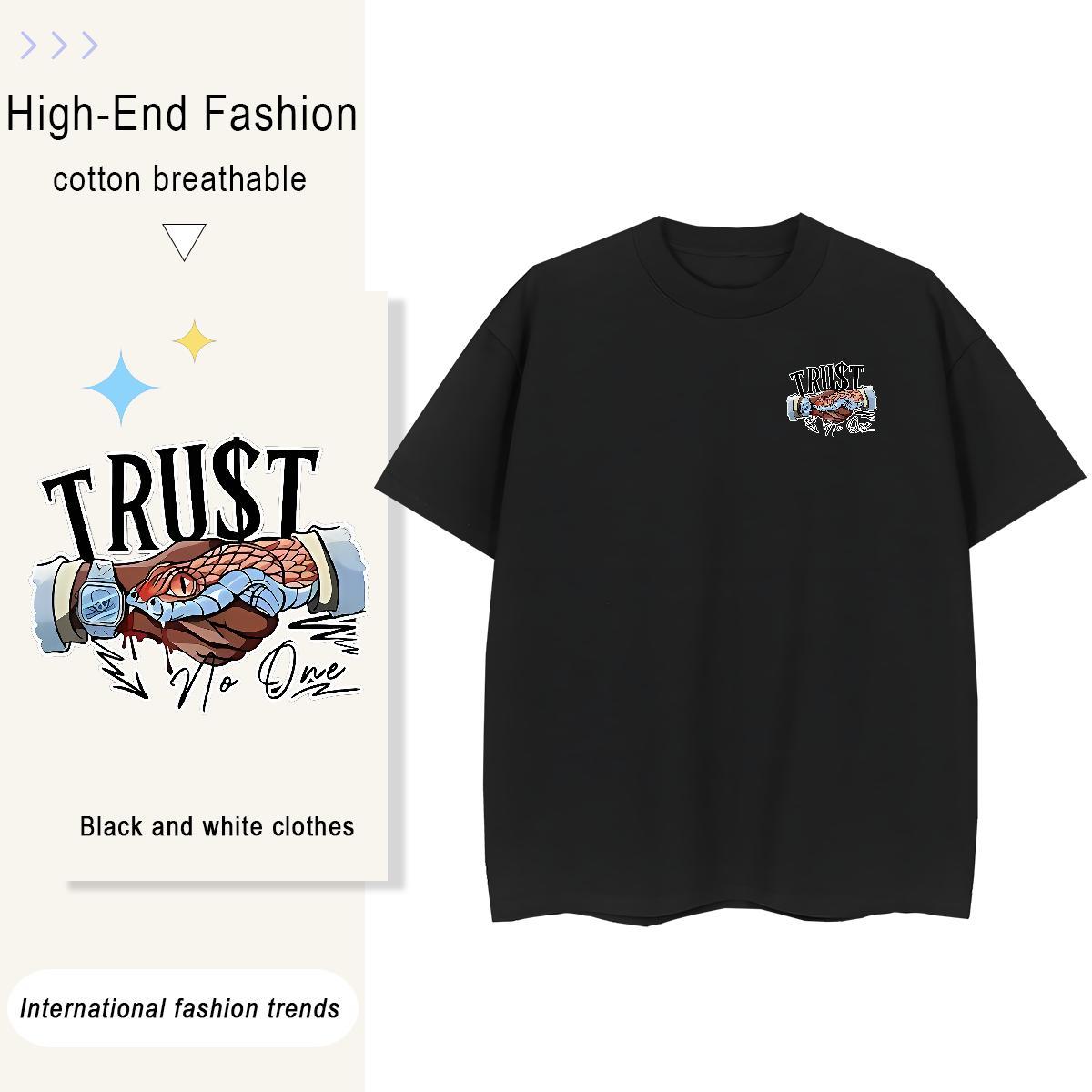 Soft Women Tshirts 230g 100% Cotton snake Summer Casual T shirt Breathable Short Sleeve Oversized L-4XL Tee Shirt