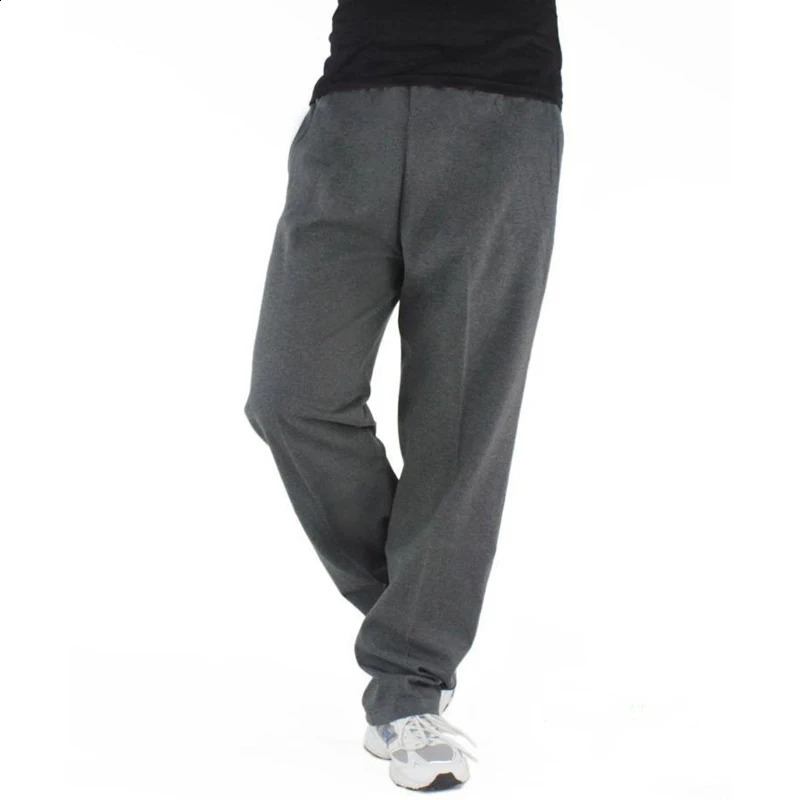 Casual Pants Trousers Large Big Plus Size 5XL 6XL 7XL Men Plus Size Pants 6XL Solid Baggy Loose Elastic Pants Cotton Sweatpants 240822