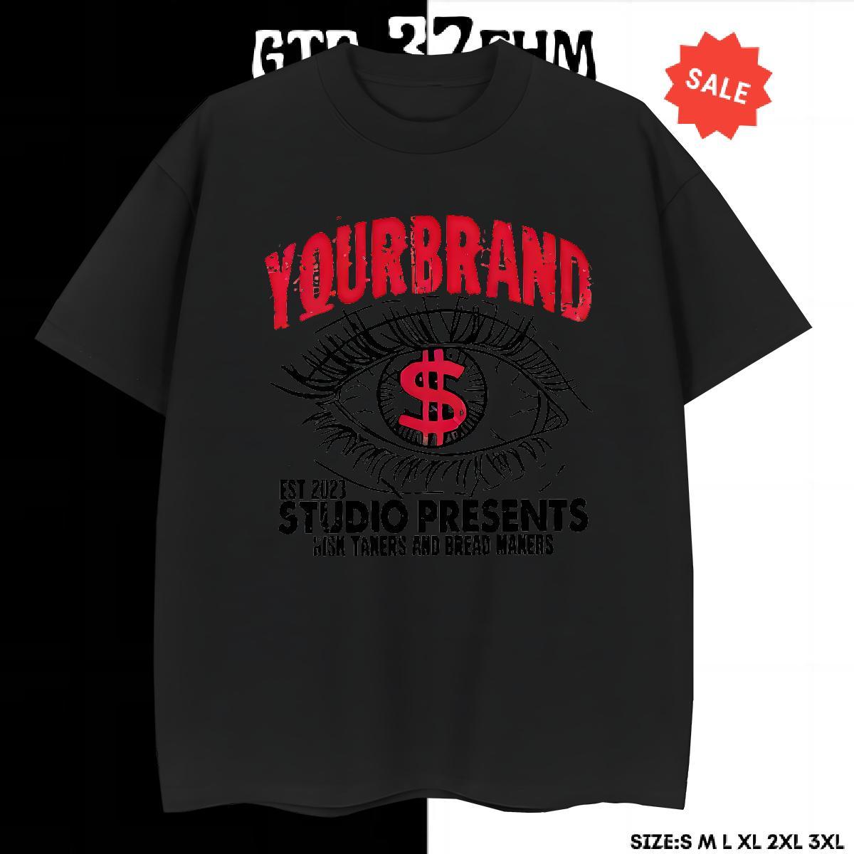 Cool Tshirts Street 230g Cotton Custom Cartoon Crew Neck Breathable eyes Men T Shirts Fashion Designer Clothes