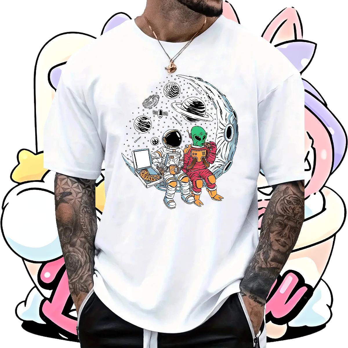 Brand star Men Tops Tees 230g Pure Cotton T Shirt For Man Custom Anime Sport O Neck Short Sleeves Loose Clothes