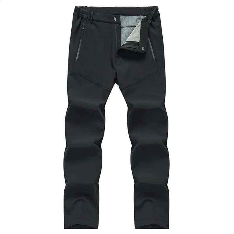 Plus Size 6XL 7XL 8XL Mens Winter Fall Snow Pants Waterproof Insulated Fleece Ski Snowboard Pants Outdoor Cargo Hiking Trousers 240822