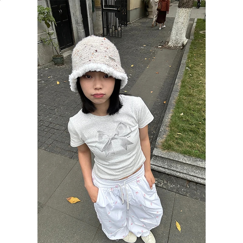 Summer Y2k Parachute White Pants Women Streetwear Fashion Baggy Bows High Waist Casual Sweatpants Hip Hop Slouchy Sport Joggers 240821