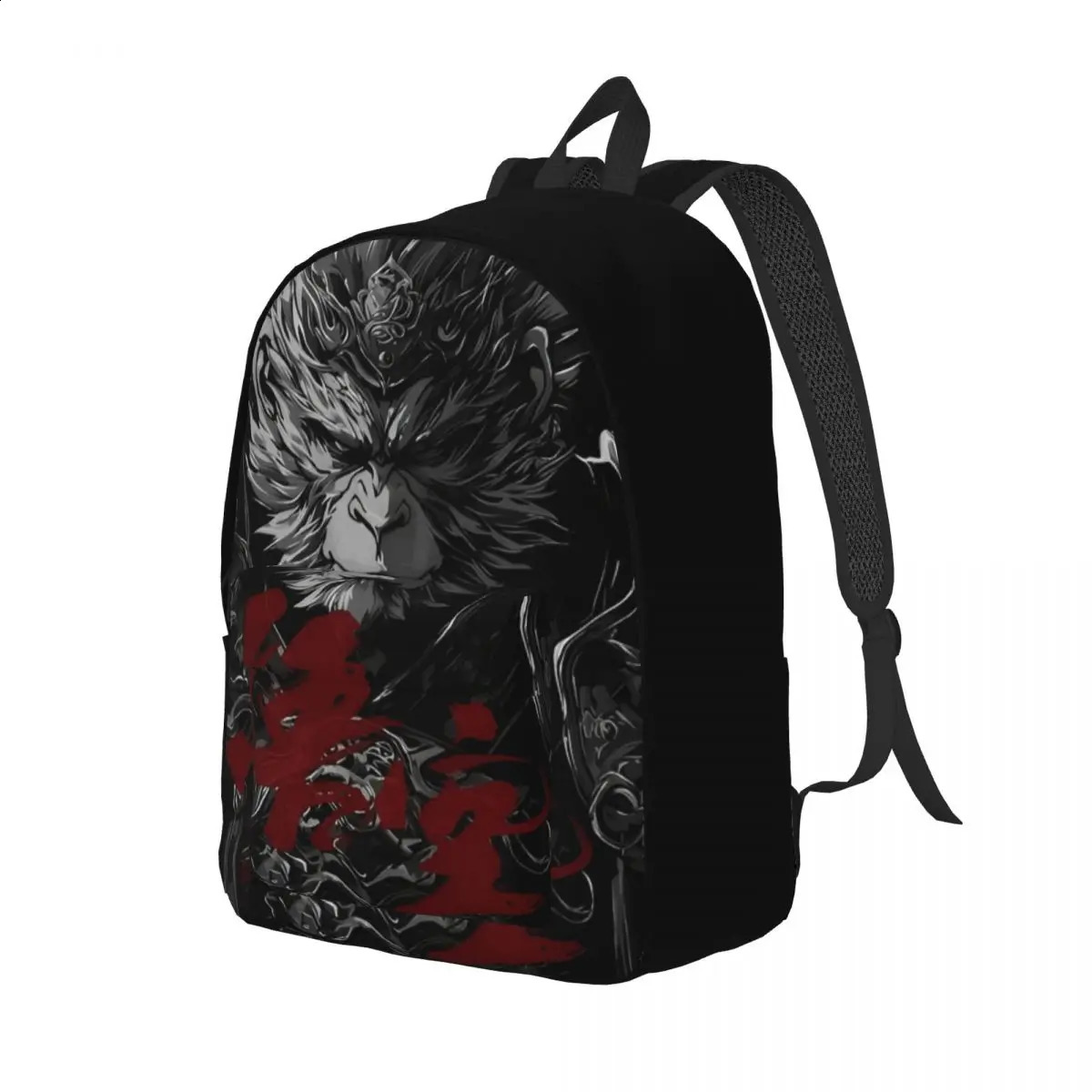 Black Mythical King Kong Monkey Game Backpack Durable Student Work Lover Day Bag Mens Laptop Shoulder 240822