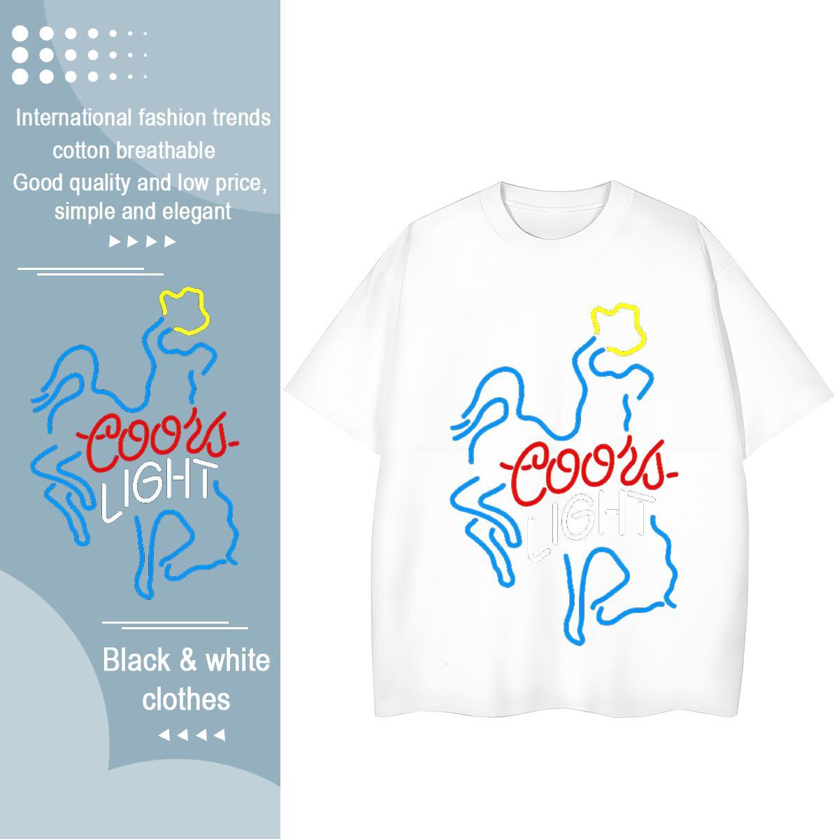 Popular Couples T Shirts 230g Pure Cotton cartoon Daily Outfit Woman T Shirts Breathable Black Oversized Polos