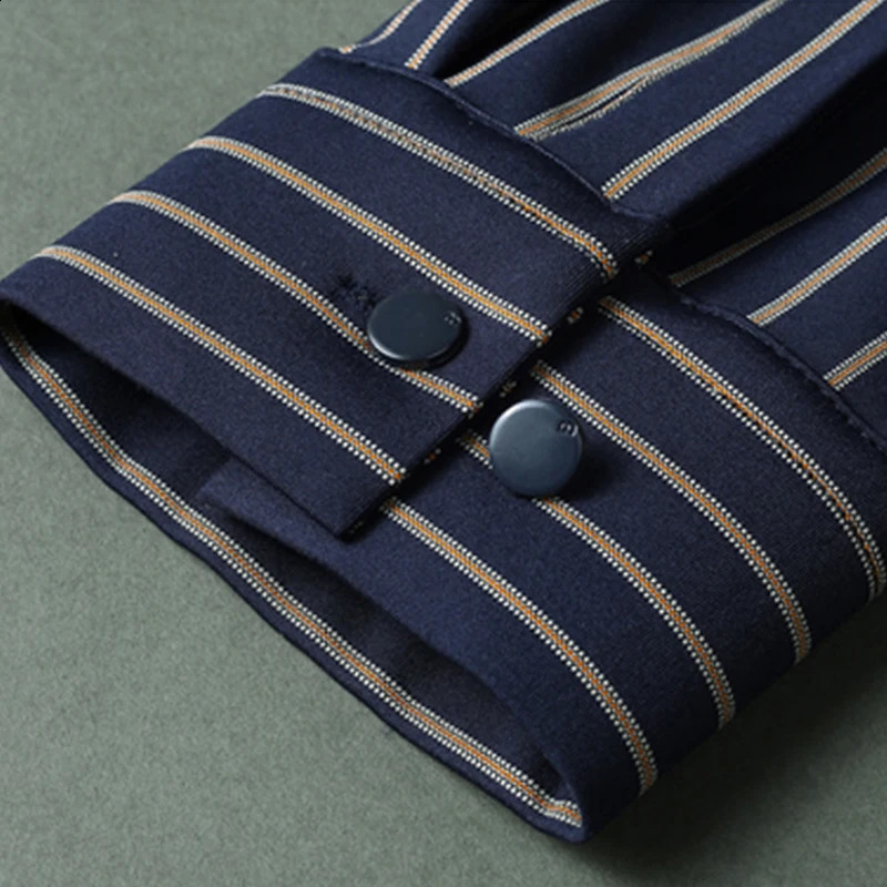 Spring and summer wrinkle-free four-sided elastic mens shirt long sleeve formal business casual silk wear free iron 240822