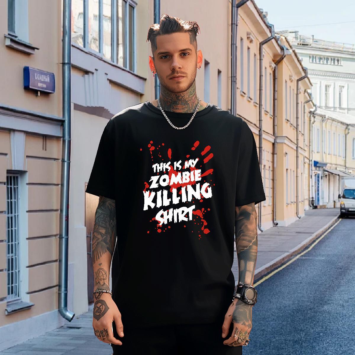 Stylist Men Tshirts 230g Pure Cotton Street blood Short Sleeve O-Neck Mens T Shirts Comfortable Cartoon Print Clothes