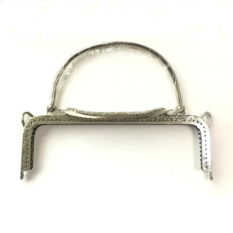 10pcs 22cm metal wallet holder used for handbag retro bag square Bossing kiss button handle DIY accessories 240821