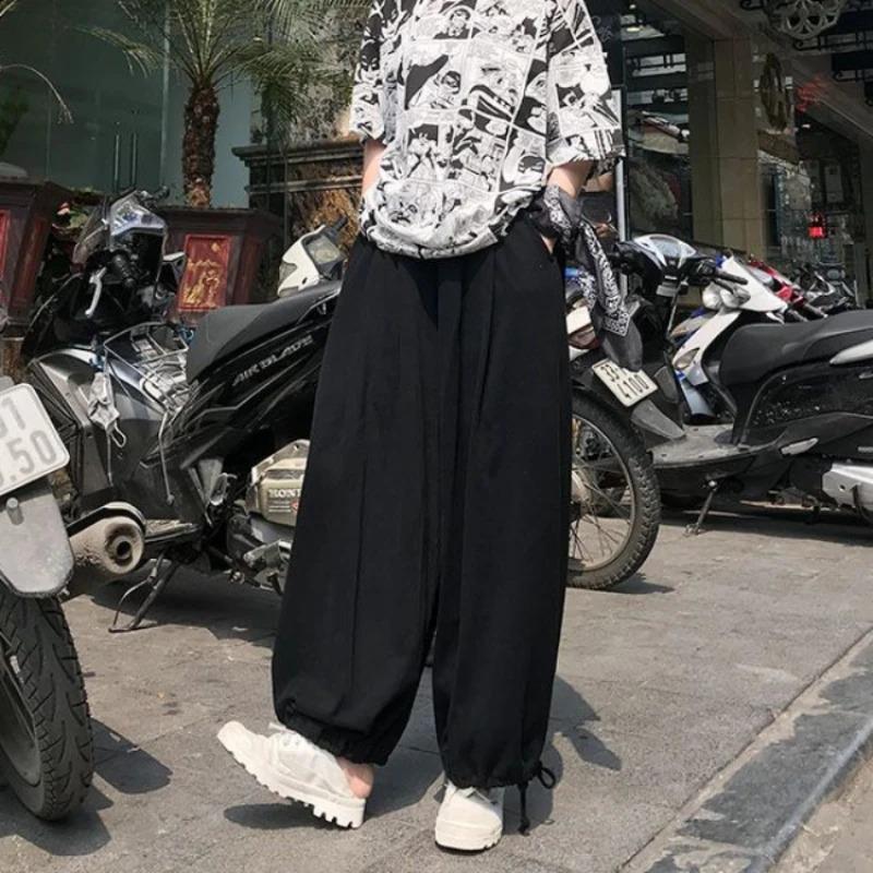 Deeptown Harajuku Oversized Sports Sweatpants Woman Jogging Baggy Wide Leg Pants Japan Korean Style Jogger Casual Gray Trousers 240822