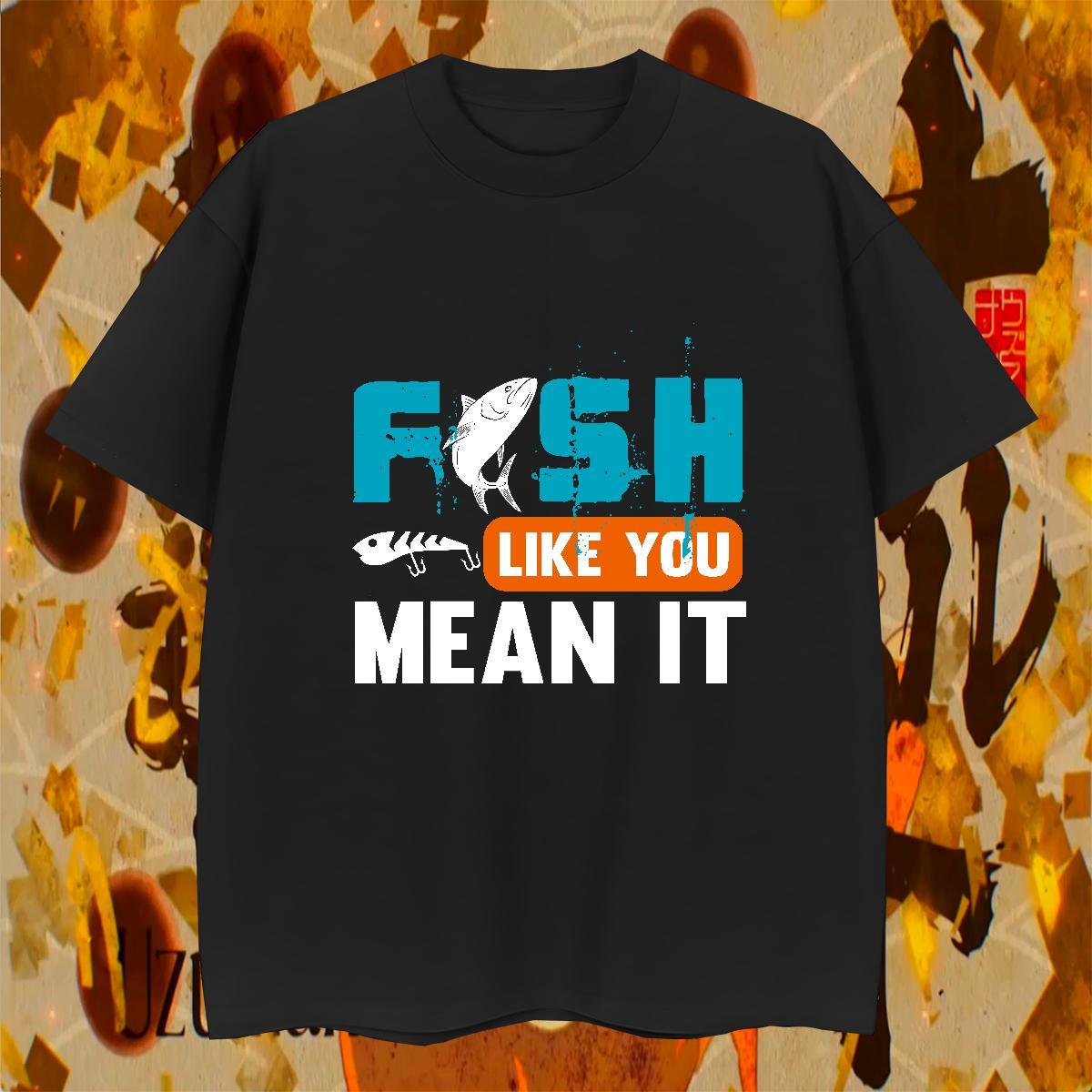 Cool Design Tshirt for Man Woman Sport 230g Pure Cotton DIY Short Sleeve Soft fish T-Shirts for Men New Arrival Clothings