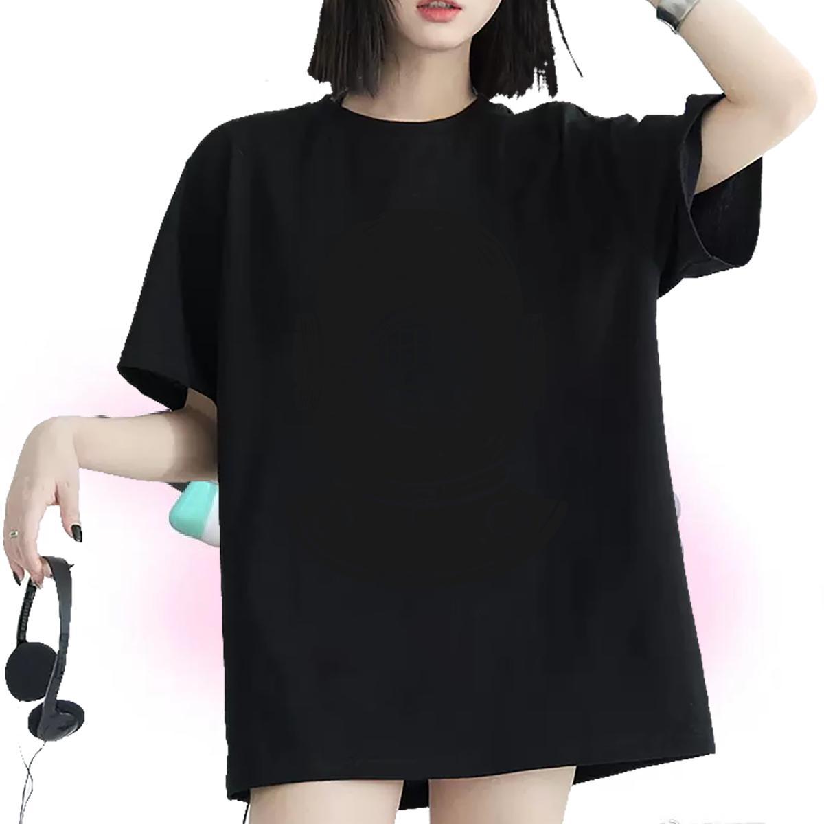 TOP Quality T-Shirts for Women O Neck Short Sleeves 230g Pure Cotton Tshirt for Man Woman DIY Anime Printed ET Summer Casual Unisex Tops