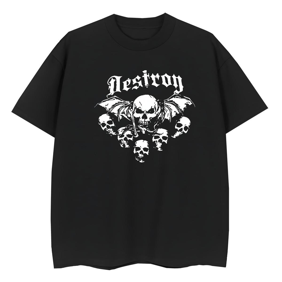 Fashion T-Shirts for Women 230g Pure Cotton Crew Neck Casual Daily Wear skull Unisex Tshirts Popular DIY Logo Top Shirts