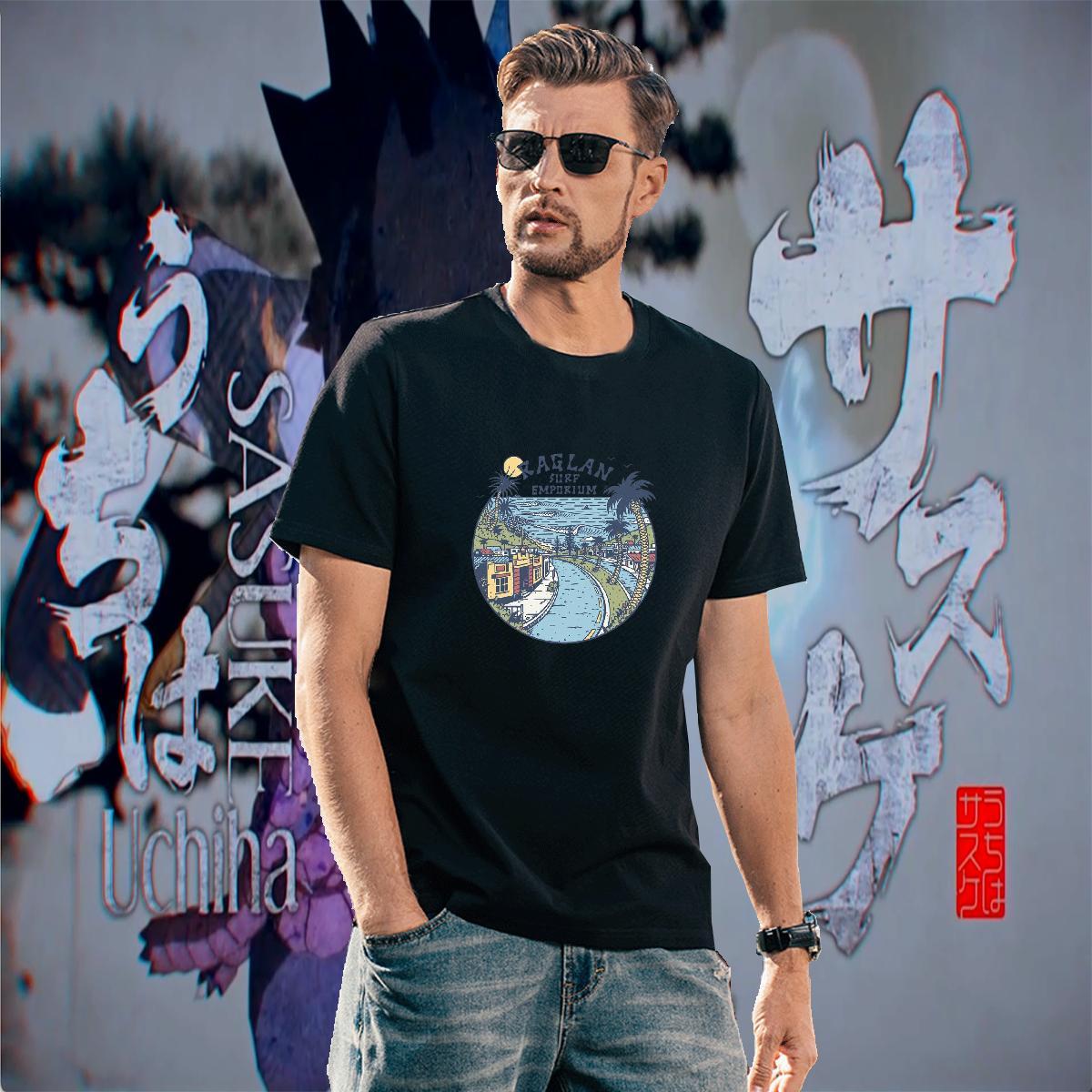 Soft Couples T Shirts Hip Hop 230g Pure Cotton Custom Printing Breathable Short Sleeve river T-Shirts for Men DIY Tops
