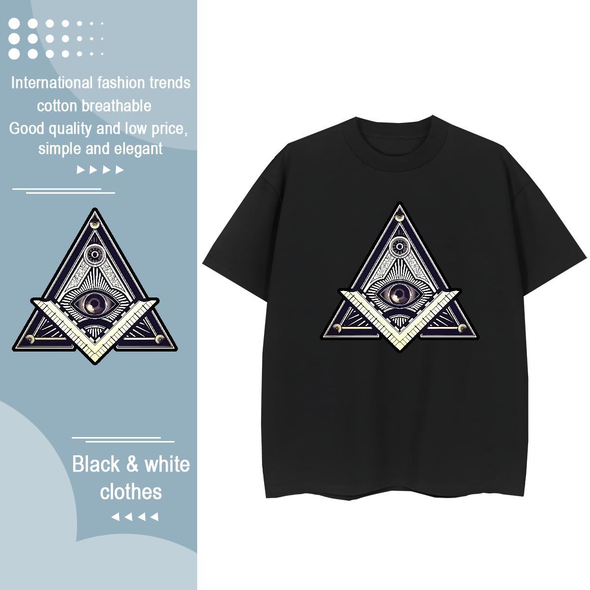 Fashion T Shirts Women 100% Cotton 230g Breathable Crew Neck Casual Daily Wear eye of the devil Women Tees 5A DIY Logo Clothes Shirt