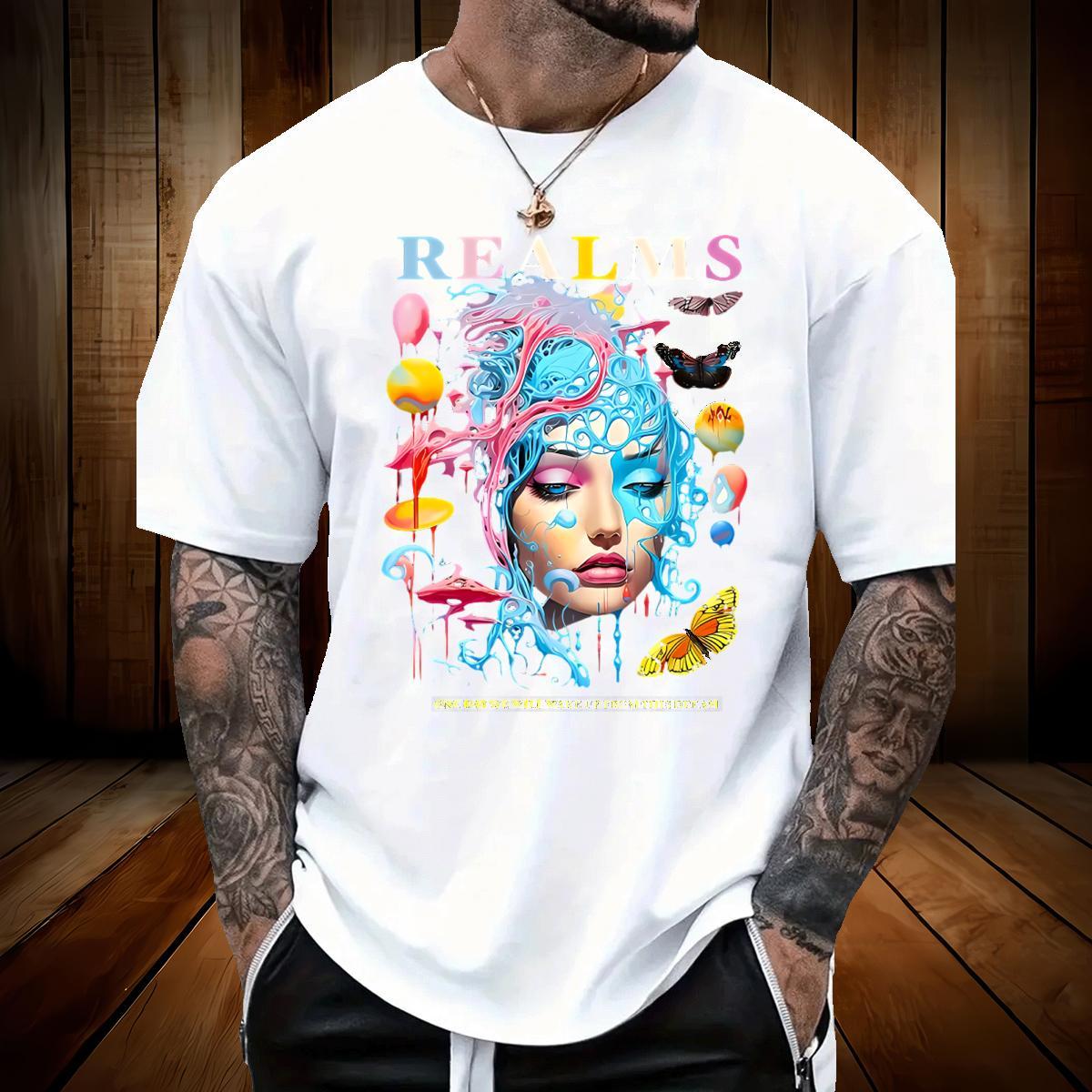 TOP Quality women T shirt Sport Men Tees 230g Pure Cotton Fashion New Breathable Crew Neck Plus Size Cartoon Wear
