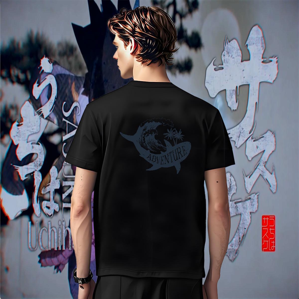 Designer Tshirt for Man Woman Hip Hop 230g Pure Cotton Anime Print Short Sleeve O-Neck sea wave Mens T Shirts Casual New Top Tees