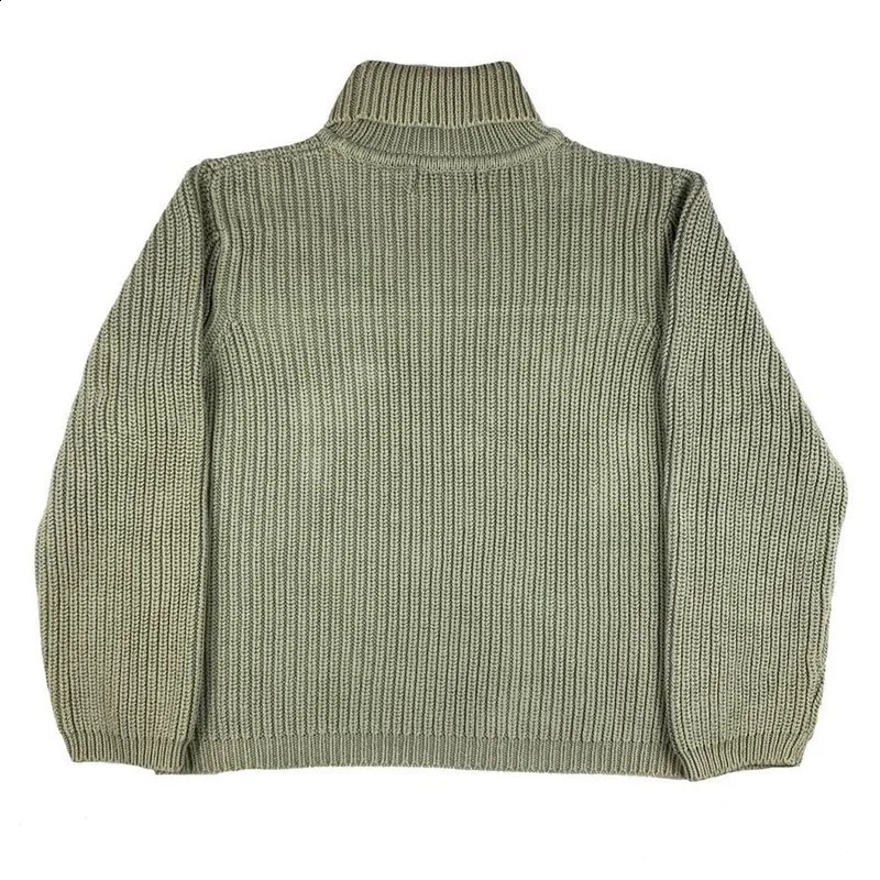 Y2K autumn and winter mens and womens pullover sweaters fashion casual loose fit high neck Gothic knit Harajuku stre 240821