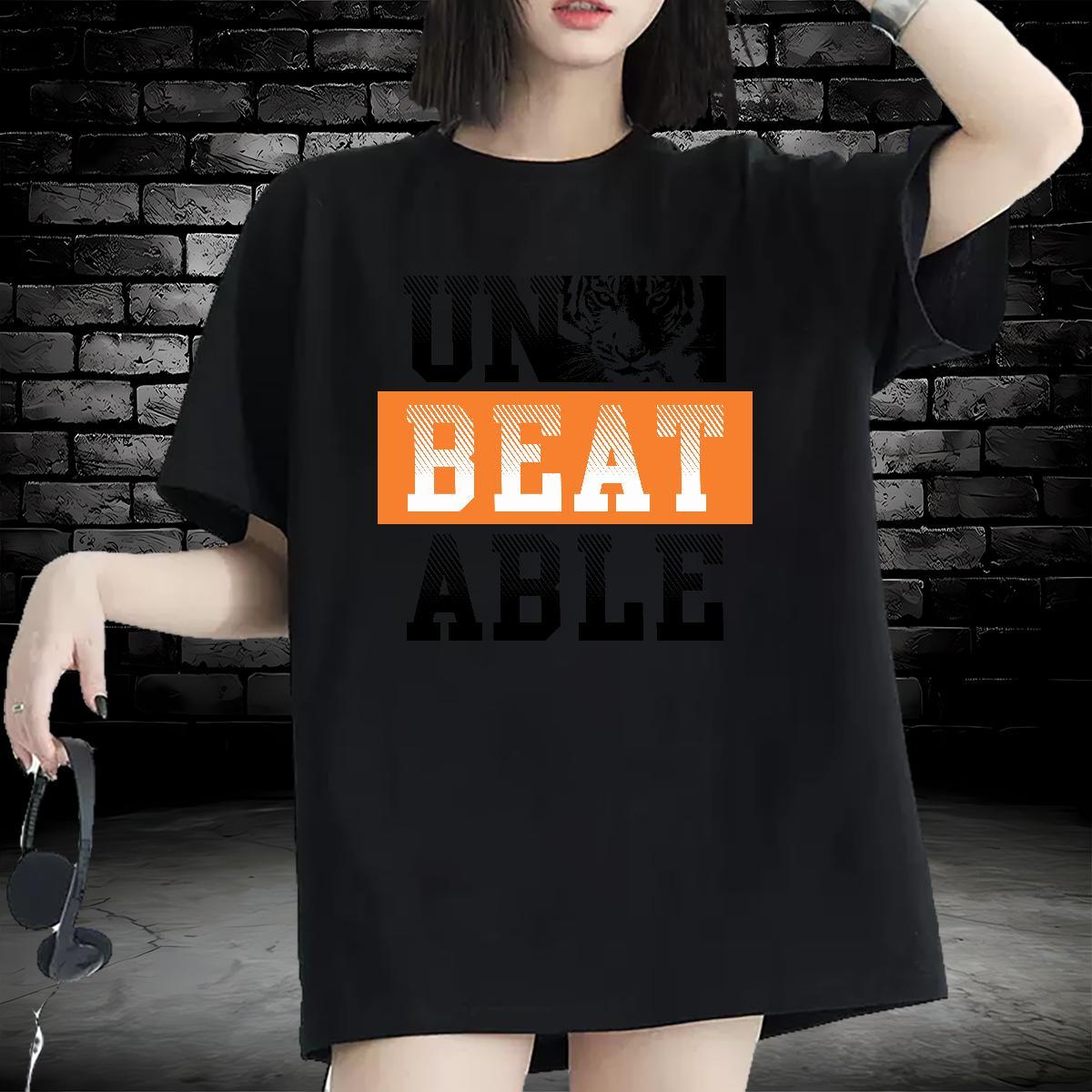 Lady Woman Tshirt 230g 100% Cotton letter Sports Casual T-Shirts Crew Neck Breathable DIY Logo Tshirts