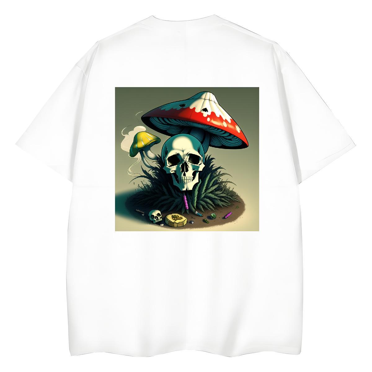 Stylist T Shirt For Woman 100% Cotton 230g Breathable Crew Neck Street skull Unisex Tshirts Lady Plus Size Custom Tops Shirt