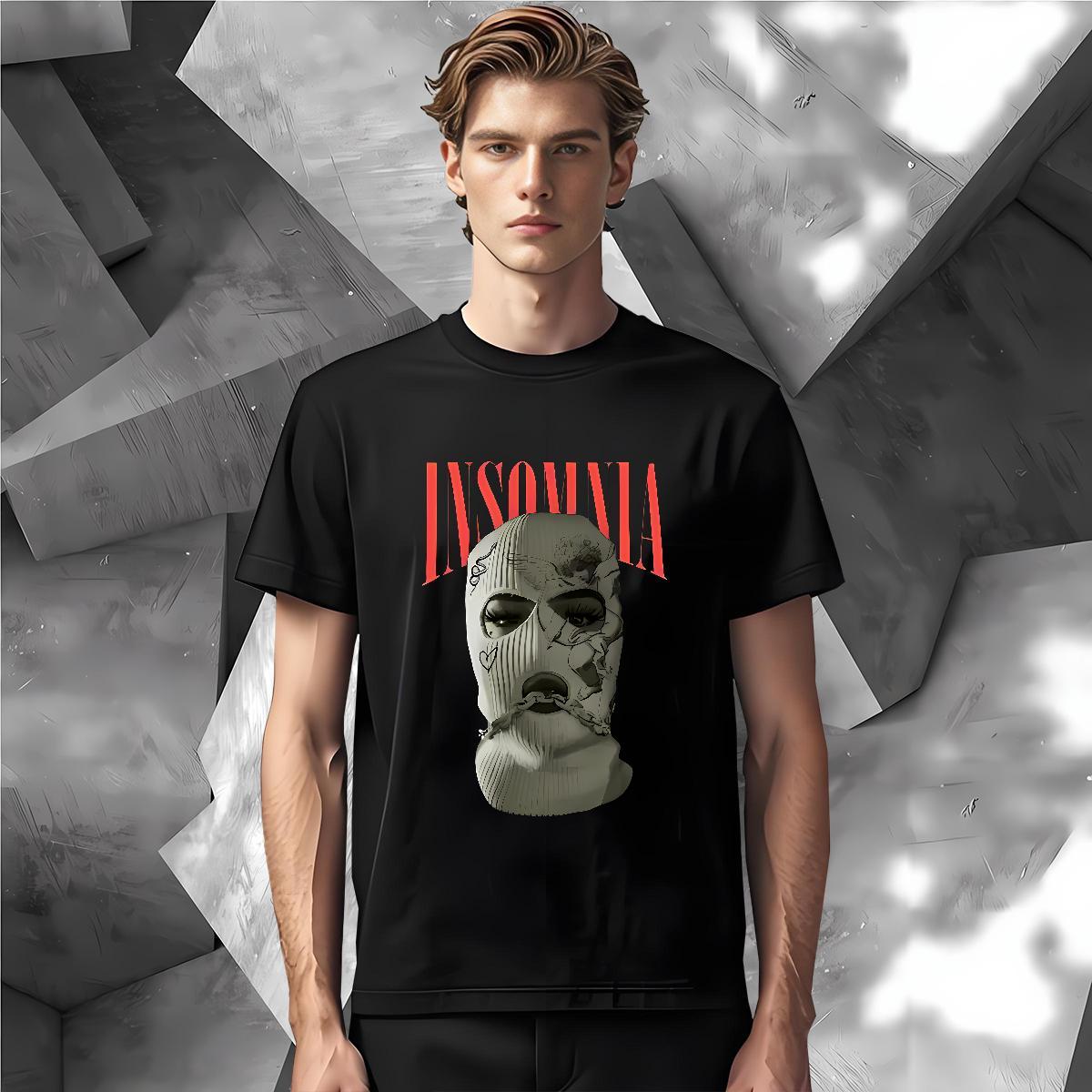 Cool Design Masked man T Shirts Men Hip Hop Street Men Tshirts 230g Pure Cotton Custom Round Neck Short Sleeve Custom Big Size Polos