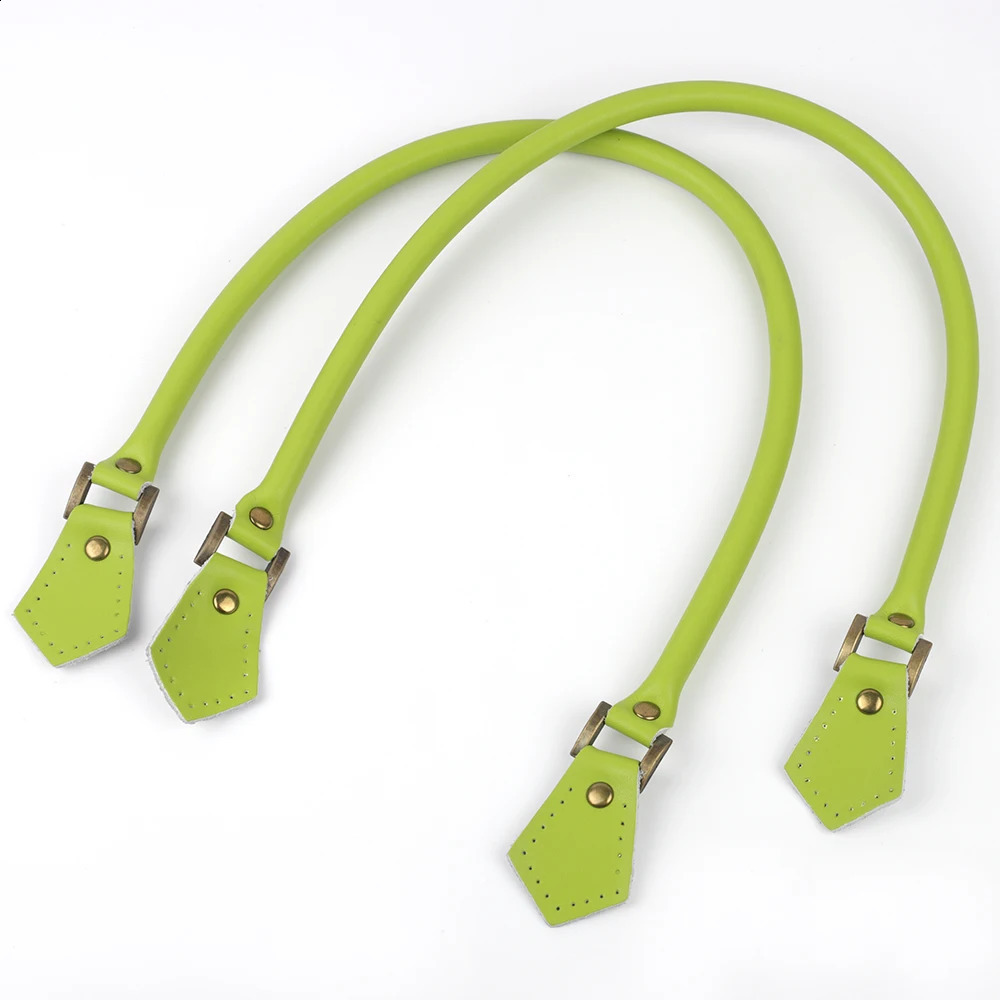 60cm Grass Green Genuine Leather Bag Handle Women Handbag Tote Handles Bag Shoulder Straps Replacement Accessories Bag Parts 240821