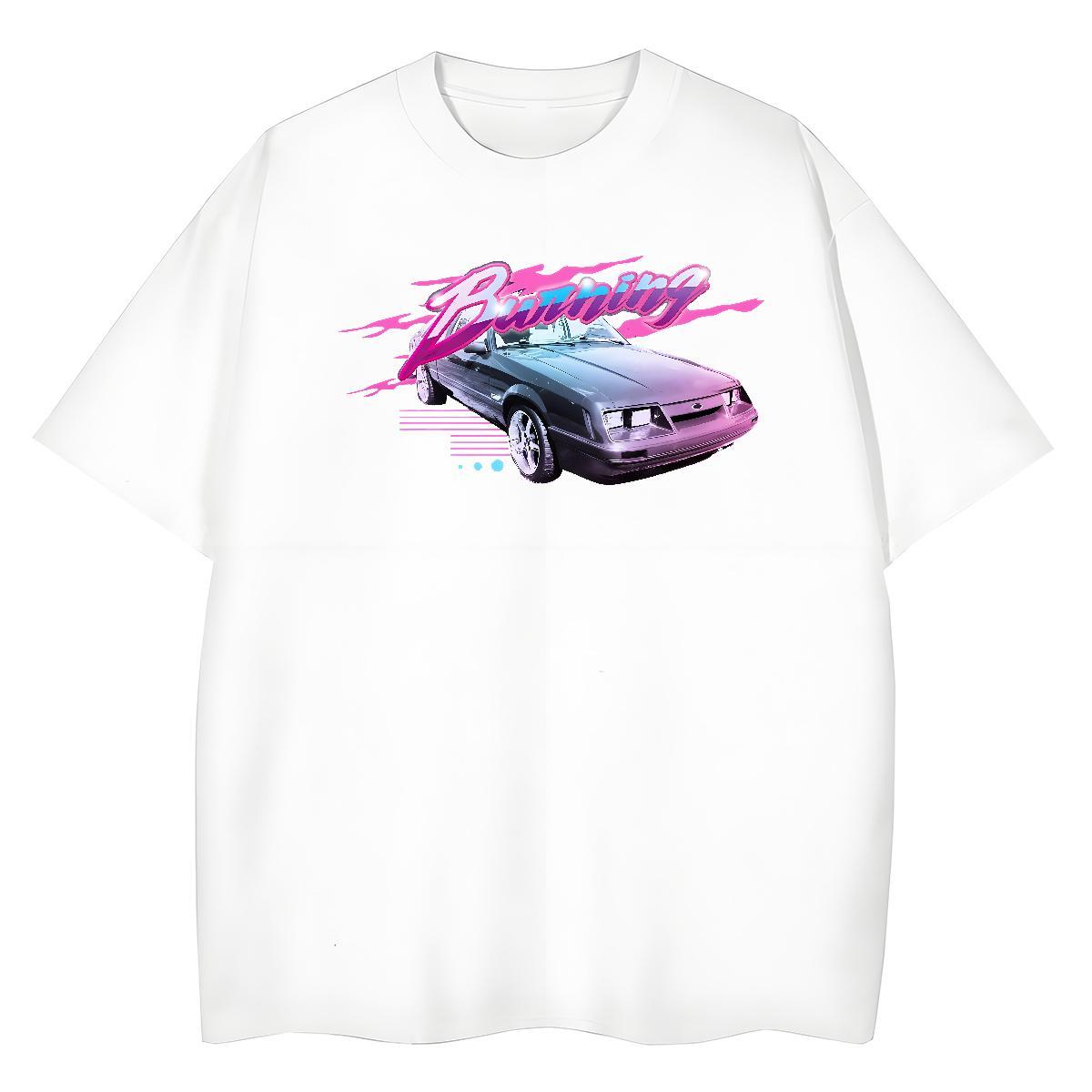 2024 T shirt 230g 100% Cotton Short Sleeve O-Neck Sport car Women Tshirts Lady Custom Cartoon Tops Shirt