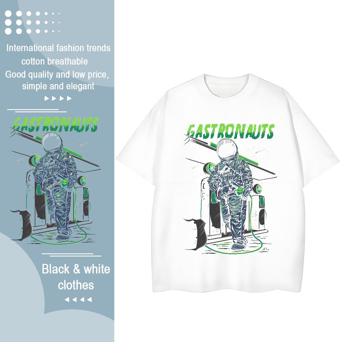 High quality Women Tees 230g Pure Cotton spaceman Home Outdoor T-Shirts Comfortable Customized Top Tees