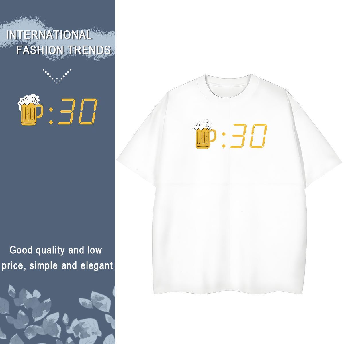 Nice Tshirt for Man Woman 230g Pure Cotton letter Home Outdoor T-Shirts for Women O Neck Short Sleeves Anime Tops