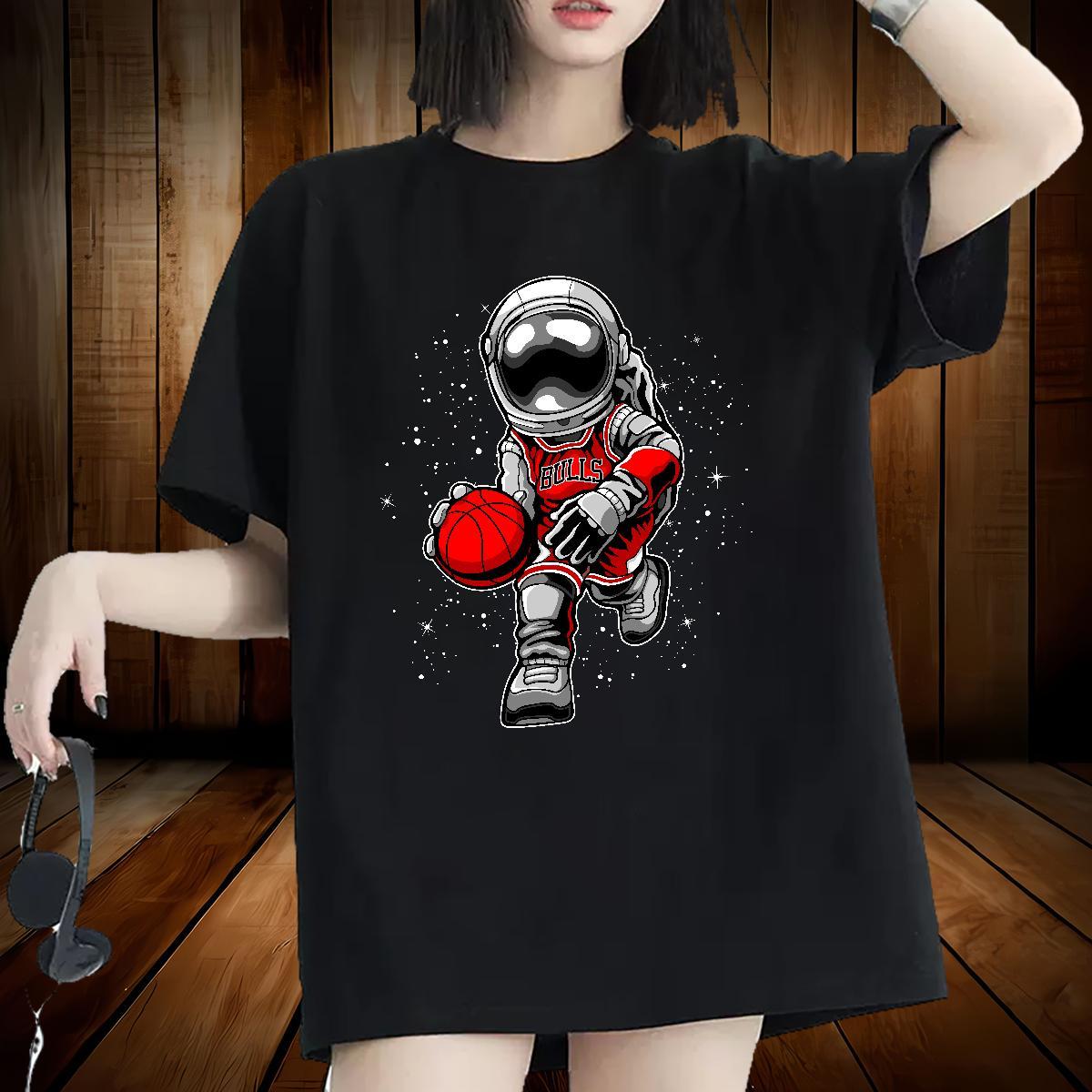 Soft Lady T shirt 100% Cotton 230g universe Sports Street Wear Woman T Shirts Breathable Soft White Plus Size Clothings