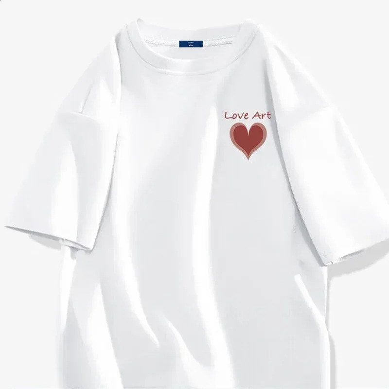Mens and Womens Love Printed Tshirt with Size Cotton Bag Clothing Short Sleeve Round Neck Y2k Harajuku Graphic 240822