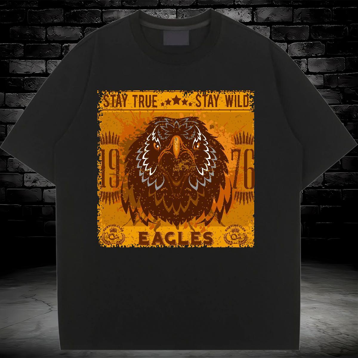 2024 Casual T-Shirts for Women O Neck Short Sleeves 230g 100% Cotton Womens Tshirts Plus Size Custom eagle Street Wear Designer Nice Clothes Shirt