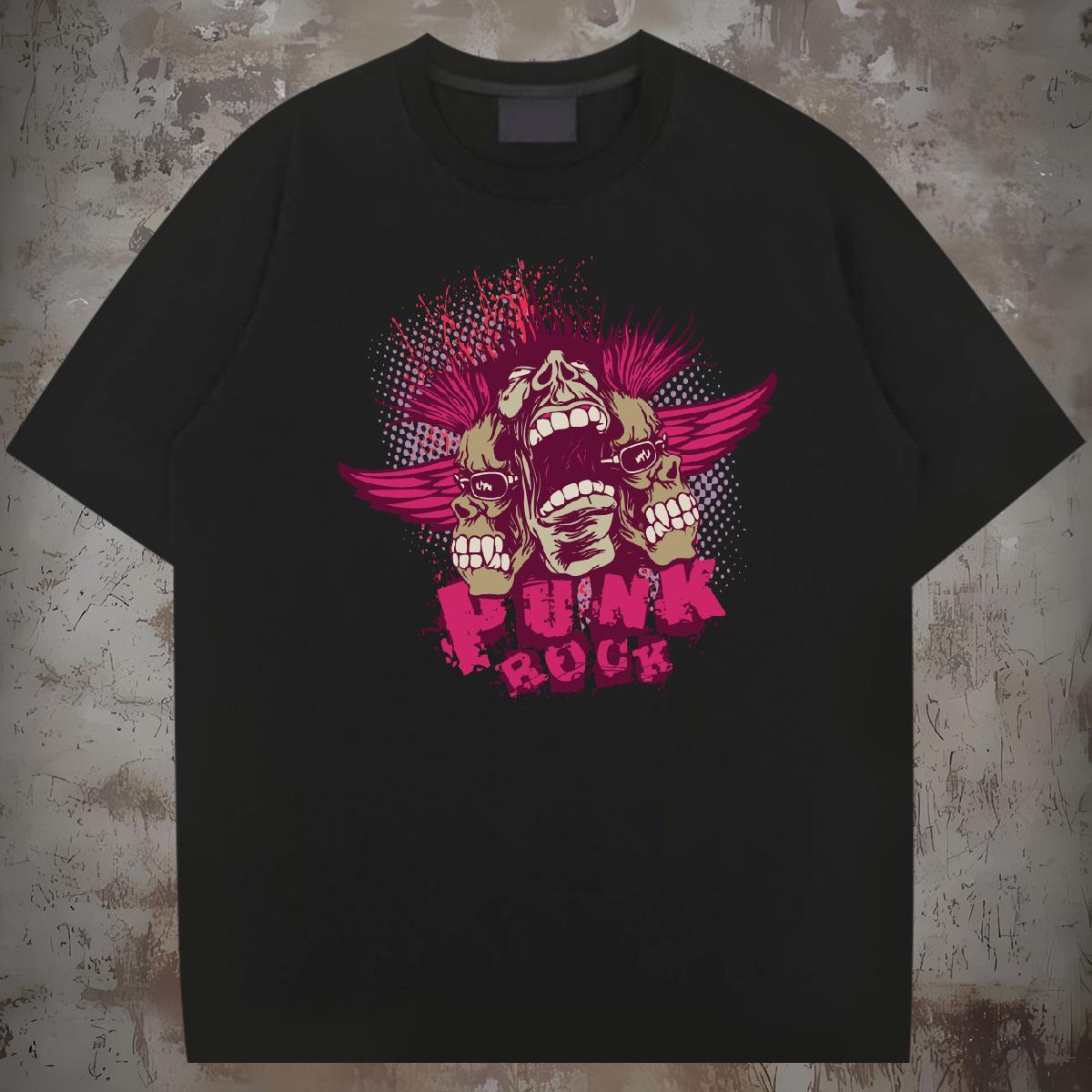 Wholesale Hip Hop Mens Tshirts scary Breathable Soft 230g Cotton Man T Shirts Cool Design Custom Print Plus Size Top Tees