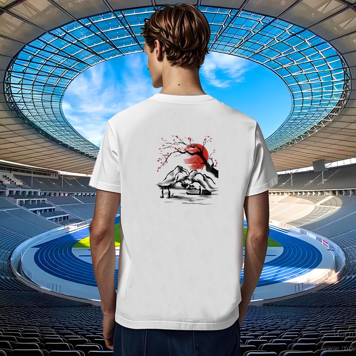 Wholesale Men Tshirts Outdoor 230g Cotton Plus Size Custom Breathable Soft sun T-Shirts for Men 2024 DIY Polos