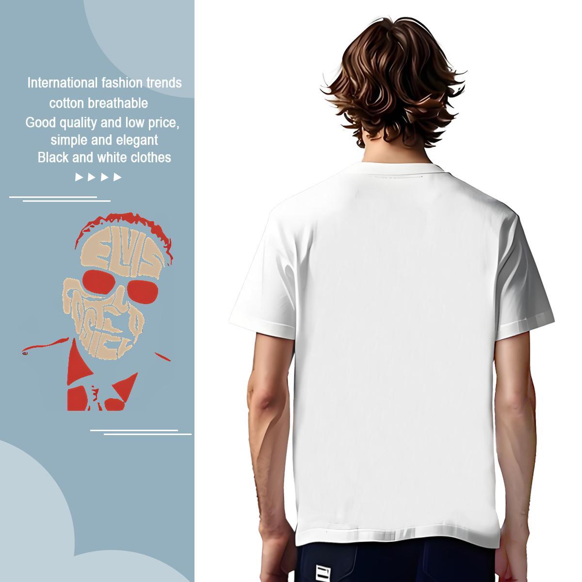 Custom man Men Tshirts 230g 100% Cotton T-Shirts for Men Oversized 3XL 4XL Street Crew Neck Cool Tops Shirt