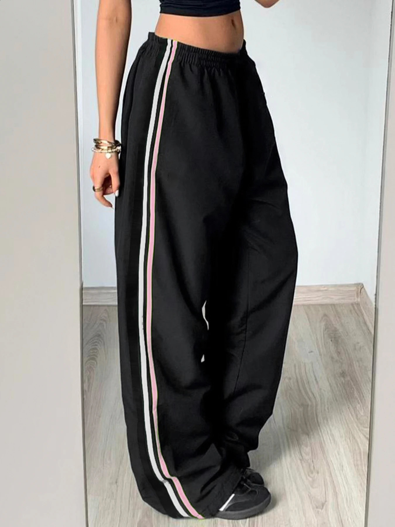 Cuteandpsycho Streetwear Casual Joggers Cargo Pants Fashion Elastic Waist Harajuku Baggy Trousers Aesthetic 2000s Y2K Bottoms 240821