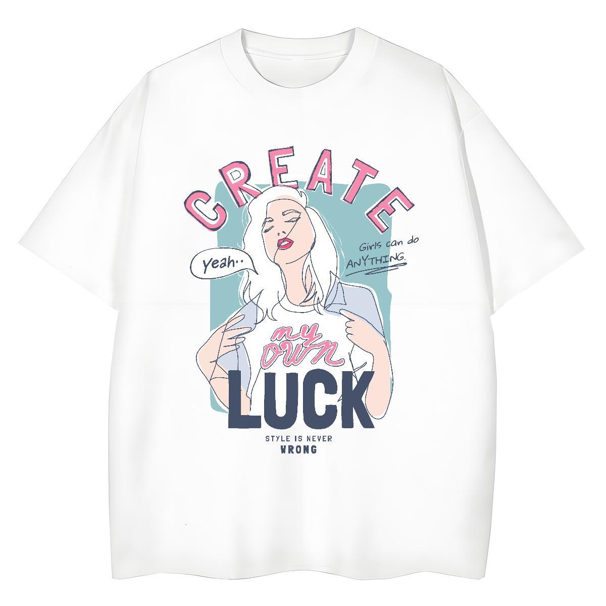 Designer Woman Tshirt 100% Cotton 230g letter Hip Hop Street Women T Shirts Breathable Short Sleeve Anime Print Tops Shirt