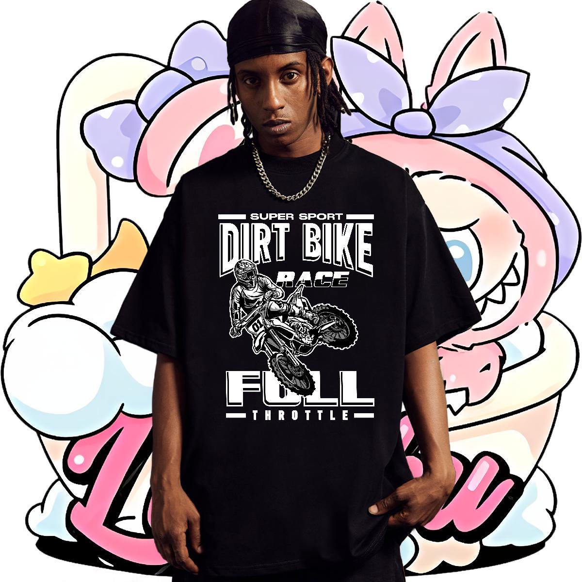 Loose Fit Tshirt for Man Woman Casual Beach 100% Cotton 230g Custom Print Plus Size Short Sleeve Soft motorbike Men T Shirts Designer Tee Shirt