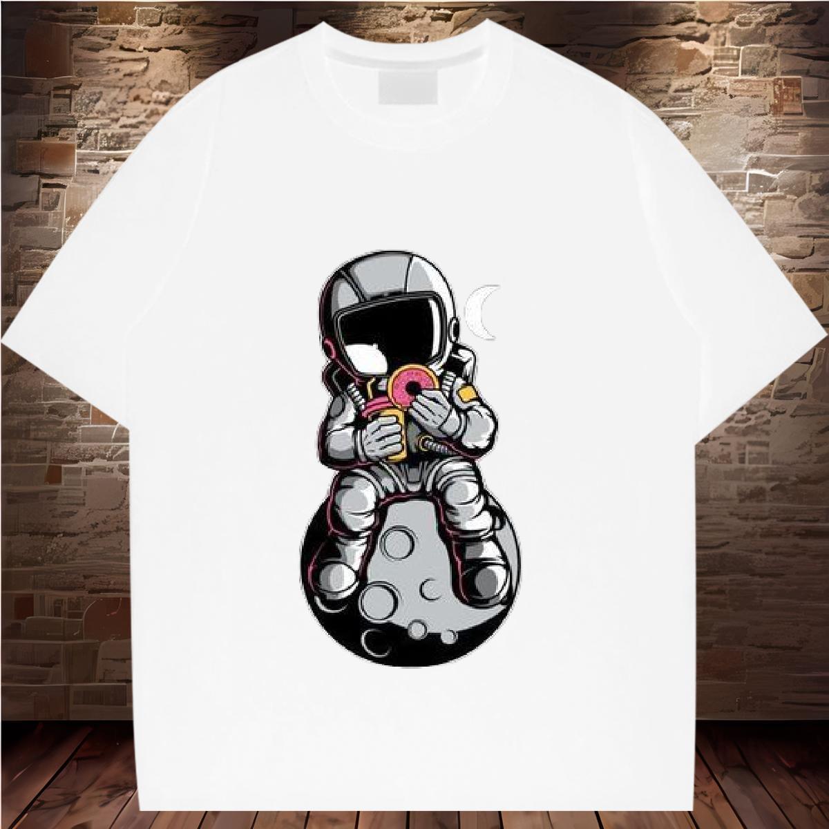 High quality Couples T Shirts 230g Pure Cotton universe Casual T-Shirts Comfortable Floral Print Clothes