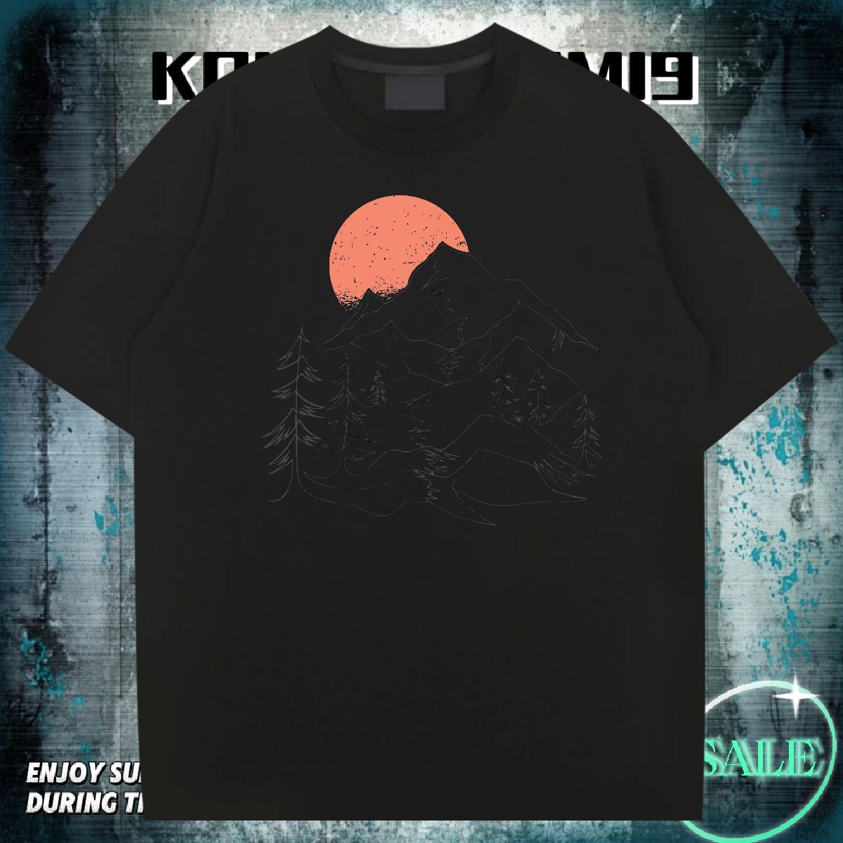 Wholesale Men Tops Tees Sport 230g 100% Cotton Custom Anime O-Neck Short Sleeve sun Man T Shirts 2024 Summer Top Tees