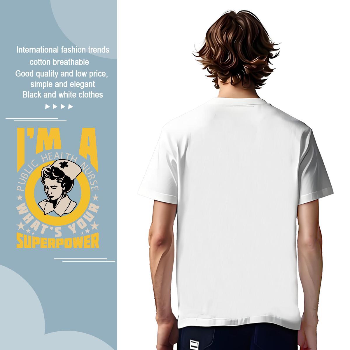 Designer nurse T-Shirts Anime Printing Street Men Tees 230g Cotton Factory Direct Breathable Short Sleeve DIY Tees Shirts