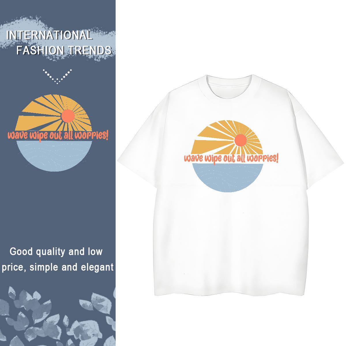 Soft Woman Tshirt 230g Cotton beach Casual Daily Wear Womens T Shirts Short Sleeve O-Neck Customized Tshirts
