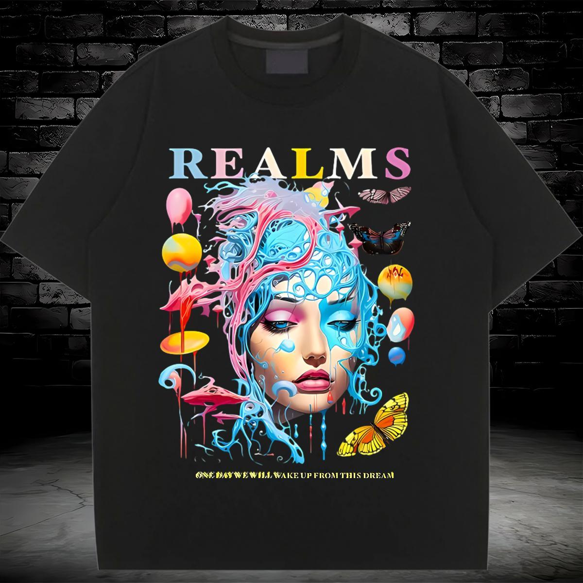 DIY T Shirts Women 100% Cotton 230g Crew Neck Breathable Casual Daily Wear women Unisex Tshirts Nice Cartoon Print Clothes Shirt