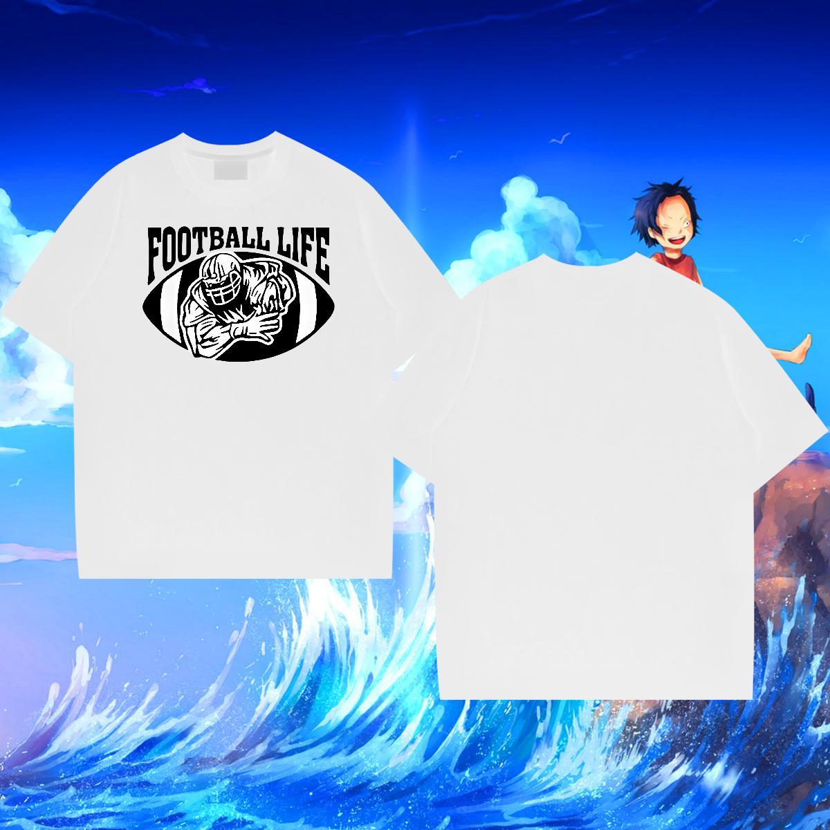 Comfortable Mens Tshirts Summer Casual 100% Cotton 230g Plus Size Cartoon O-Neck Short Sleeve rugby T Shirts Men Customized Polos
