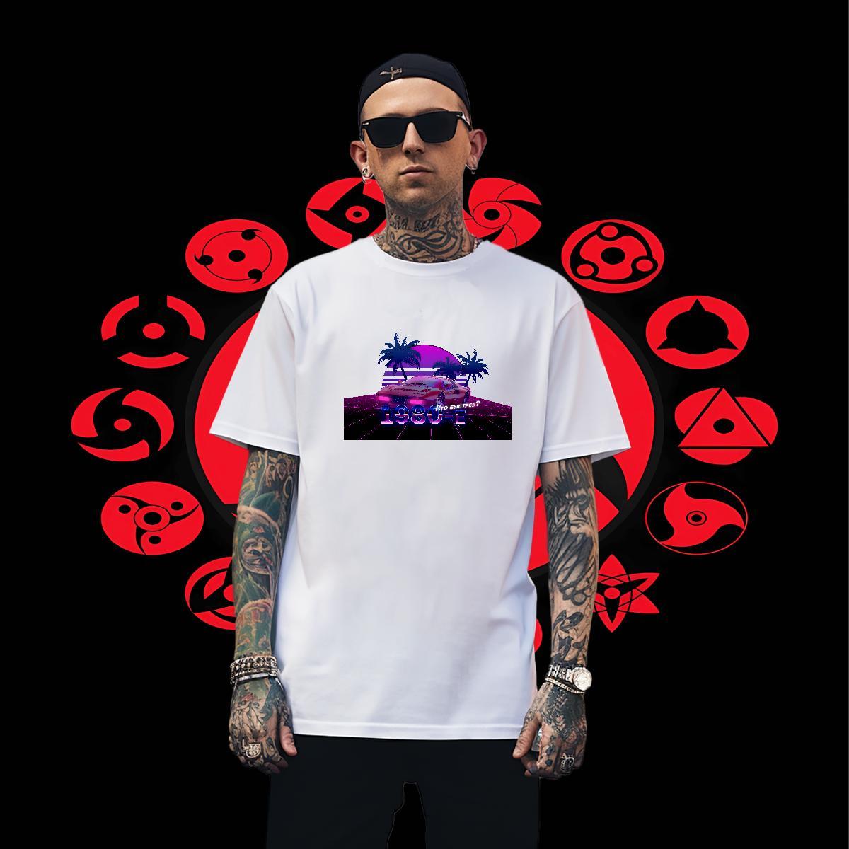 Free Shipping Tshirts Summer Casual 100% Cotton 230g Oversized 3XL 4XL Breathable Short Sleeve car T-Shirts 2024 Tops Tees