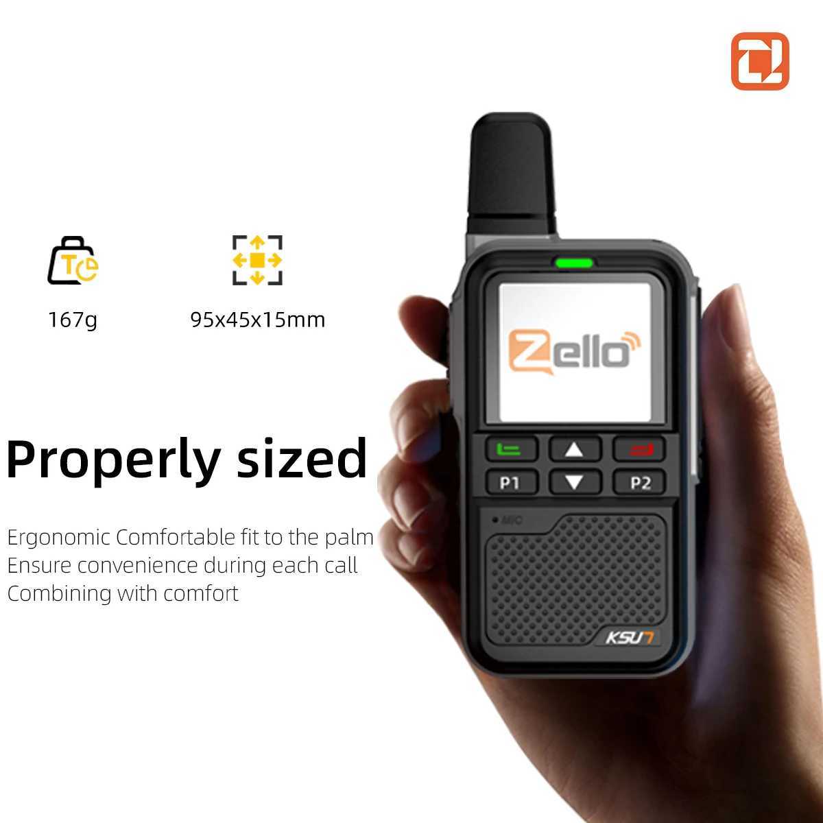KSUT ZL38 LTE Walkie Talkies Long Range 100 Miles Zello Network Radio PTT Button WiFi POC Android System M240821