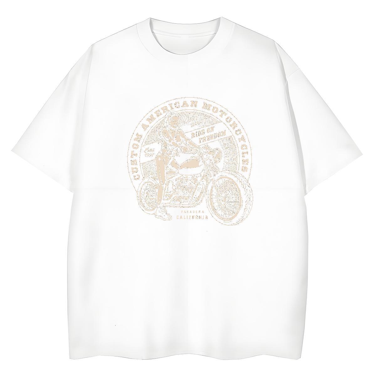 TOP Quality T Shirts Women 230g Cotton O Neck Short Sleeves Sport Motorcycle Couples T Shirts Female Plus Size Custom Tops